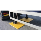 Pláty pod náves Trailer Plate – žltá, 990×990×15 mm, 8× predvrtaný otvor