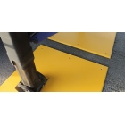 Pláty pod náves Trailer Plate – žltá, 990×990×15 mm, 8× predvrtaný otvor