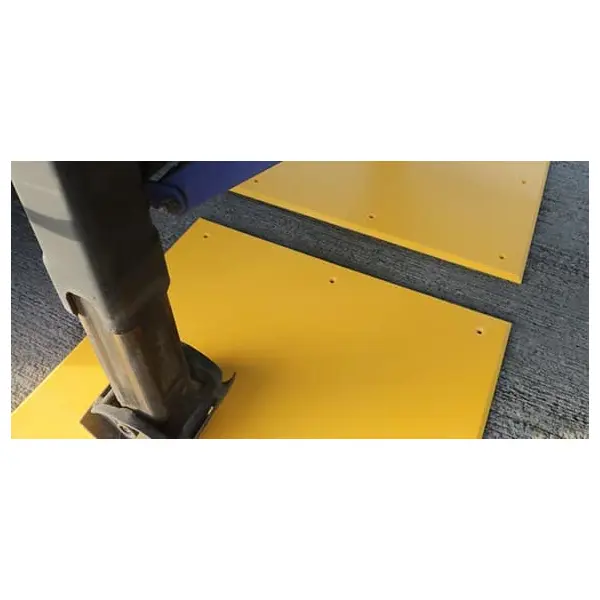 Pláty pod náves Trailer Plate – žltá, 990×990×15 mm, 8× predvrtaný otvor