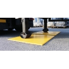 Pláty pod náves Trailer Plate – žltá, 990×990×15 mm, 8× predvrtaný otvor