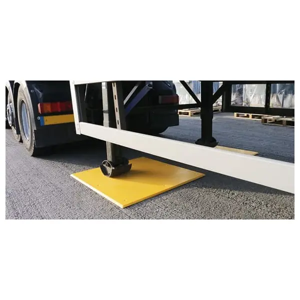 Pláty pod náves Trailer Plate – žltá, 990×990×15 mm, 8× predvrtaný otvor