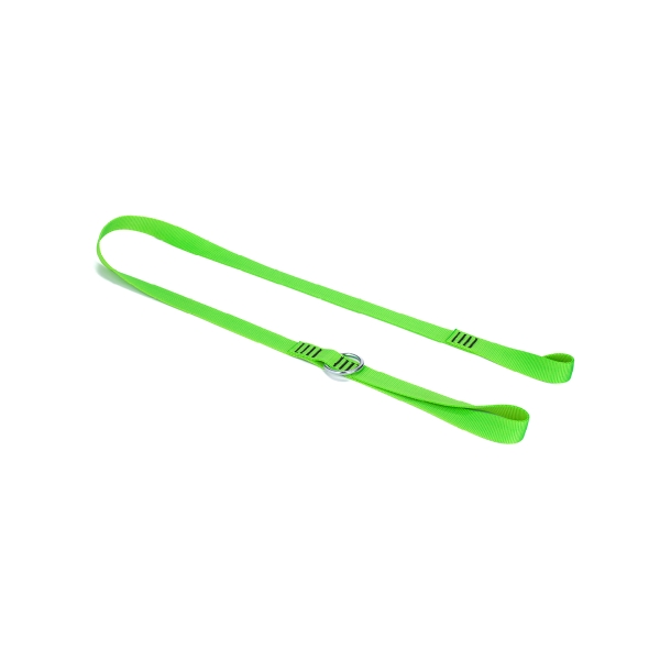 Plochý závesný popruh NLG Lanyard na reťazovú pílu s nosnosťou 10 kg – nylon, zelená, 1300×25 mm