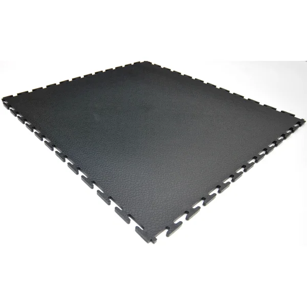 Podlahová dlaždica Ecotile PVC – hladký povrch, tmavo sivá, 500×500×7 mm