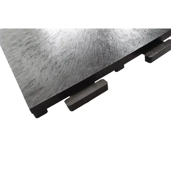 Podlahová dlaždica StandardRecycled z recyklovaného PVC – 445×445×15 mm, hladký povrch, čierna