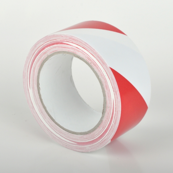 Podlahová páska Štandard WT-5160 – PVC, červeno-biela, 50 mm × 33 m
