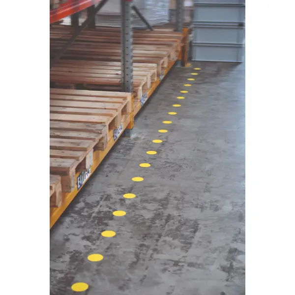 Podlahové vyznačovacie body WT-5126 – PVC, žltá, 75 mm × 25 m