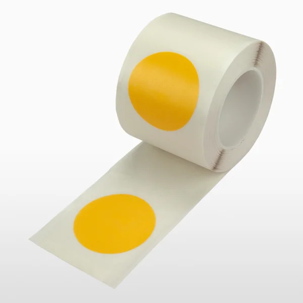 Podlahové vyznačovacie body WT-5126 – PVC, žltá, 75 mm × 25 m