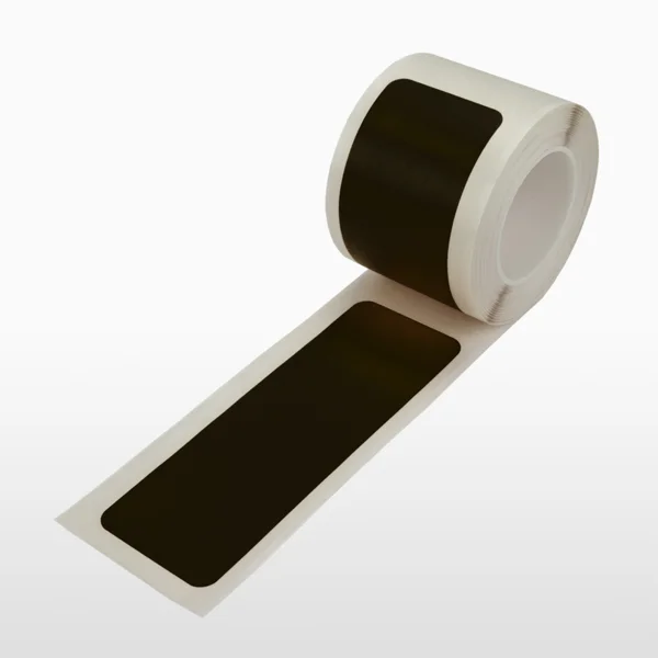 Podlahové vyznačovacie pruhy WT-5224, permanentné – polyester, čierna, 75 mm × 25 m