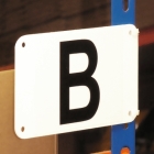Policové regálové značenie, jednostranné – biely podklad, 220×450 mm, 1-3 znaky