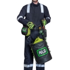 Pracovní vak NLG s nosnosťou 125 kg – PVC, zeleno-čierna, 400×320 mm