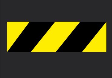 Predformovaná žlto-čierna bezpečnostná línia – termoplast