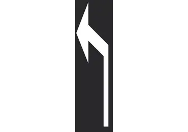 Predformované dopravné značenie "Šípka smer doľava" – termoplast, biela, 2000×500 mm, balenie 5 ks