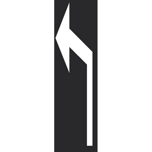 Predformované dopravné značenie "Šípka smer doľava" – termoplast, biela, 2000×500 mm, balenie 5 ks