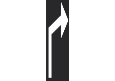 Predformované dopravné značenie "Šípka smer doprava" – termoplast, biela, 2000×500 mm, balenie 5 ks