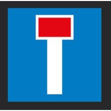 Predformované dopravné značenie "Slepá ulica" – termoplast, 1000×1000 mm
