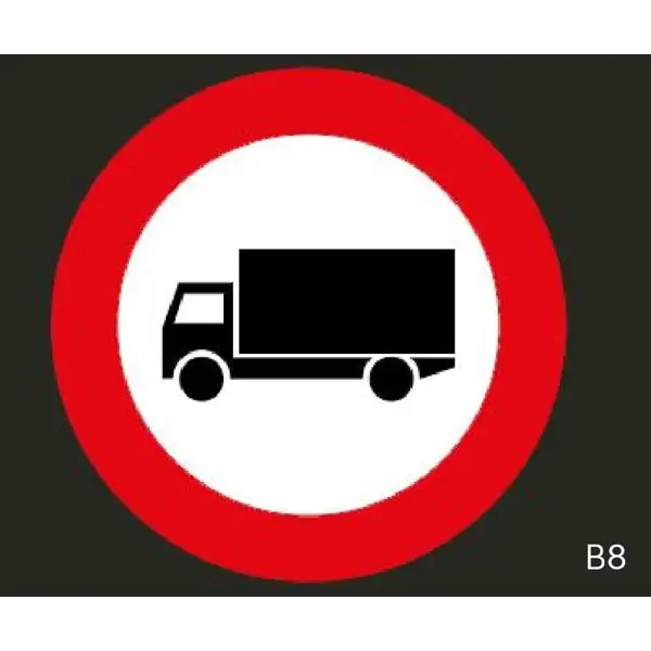 Predformované dopravné značenie "Zákaz vjazdu nákladných automobilov" – termoplast, pr. 450 mm, balenie 2 ks