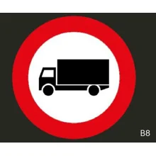 Predformované dopravné značenie "Zákaz vjazdu nákladných automobilov" – termoplast, pr. 600 mm, balenie 2 ks