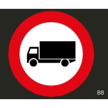 Predformované dopravné značenie "Zákaz vjazdu nákladných automobilov" – termoplast, pr. 750 mm, balenie 2 ks
