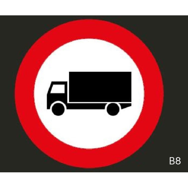 Predformované dopravné značenie "Zákaz vjazdu nákladných automobilov" – termoplast, pr. 750 mm, balenie 2 ks