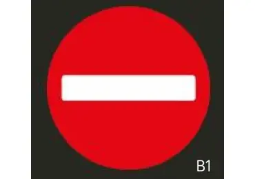 Predformované dopravné značenie ''Zákaz vjazdu všetkých vozidiel'' – termoplast