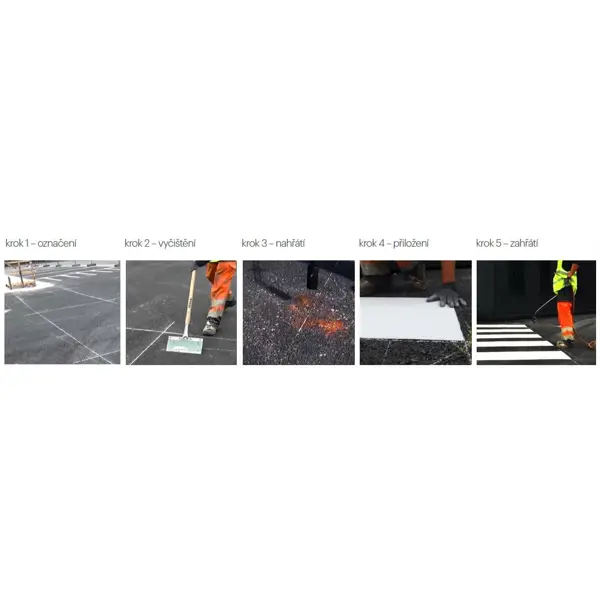 Predformované výstražné dopravné značenie "Križovatka s kruhovým objazdom" – termoplast, 2000×1000 mm