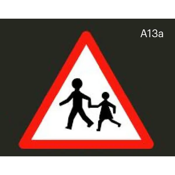 Predformované výstražné dopravné značenie "Pozor deti" – termoplast, 2000×1000 mm