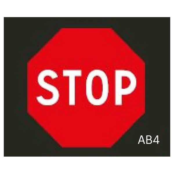 Predformované výstražné dopravné značenie "Stoj, daj prednosť v jazde!" – termoplast, 1000×1000 mm