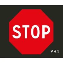 Predformované výstražné dopravné značenie "Stoj, daj prednosť v jazde!" – termoplast, 2500×1000 mm