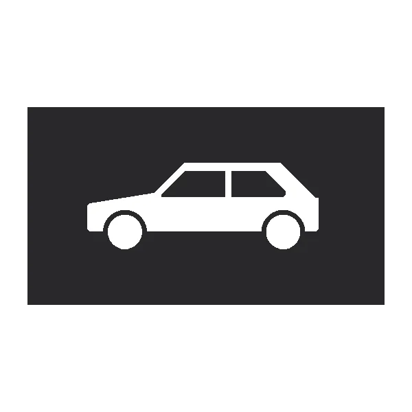 Predtvarovaná dopravná značka ''Auto'' – termoplast, biela, 750×2000 mm
