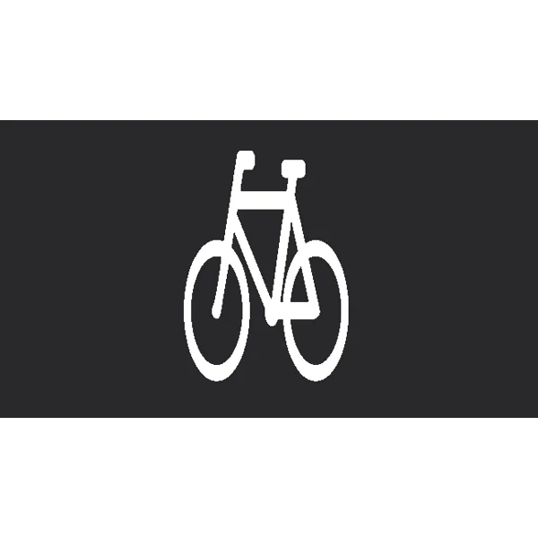 Predtvarovaná dopravná značka ''Cyklista'' – termoplast, biela, 800×900mm, bal 5 ks