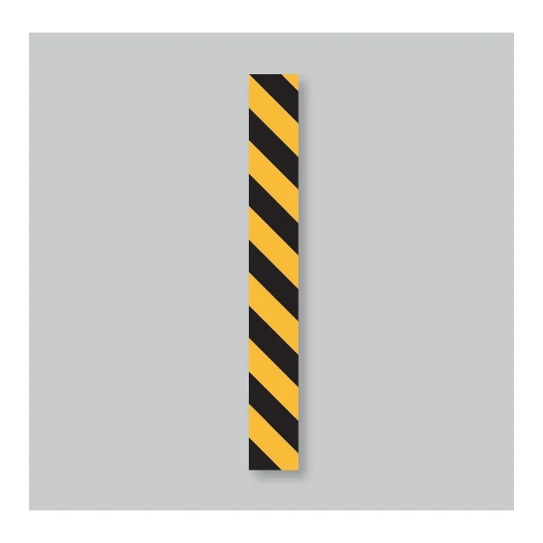 Predtvarovaná výstražná čiara – termoplast, čierno-žltá, 1000×100mm, bal 10 ks