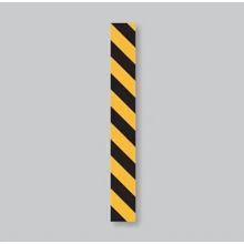 Predtvarovaná výstražná čiara – termoplast, čierno-žltá, 1000×200mm, bal 5 ks