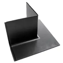 Profil. soklová lišta–vonkajší roh StandardRecycled z recyklovaného PVC – 100×160×6 mm, hladký povrch, antracit