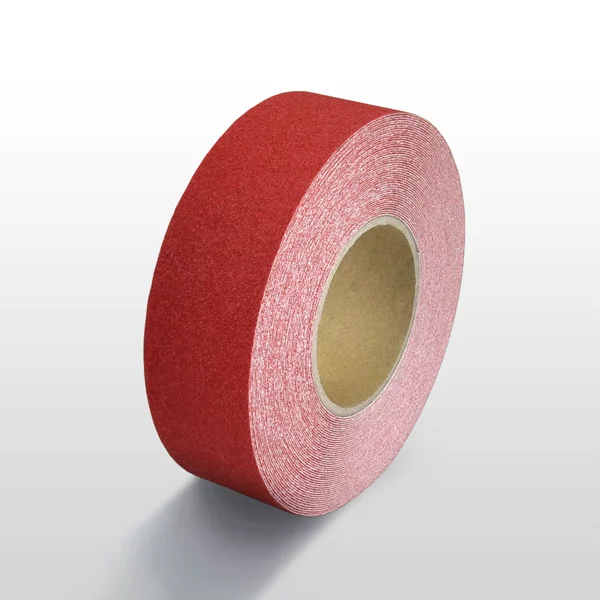 Protišmyková páska štandard WT-5411 – minerálny granulát v syntetickej živici, červená, 50 mm × 18 m