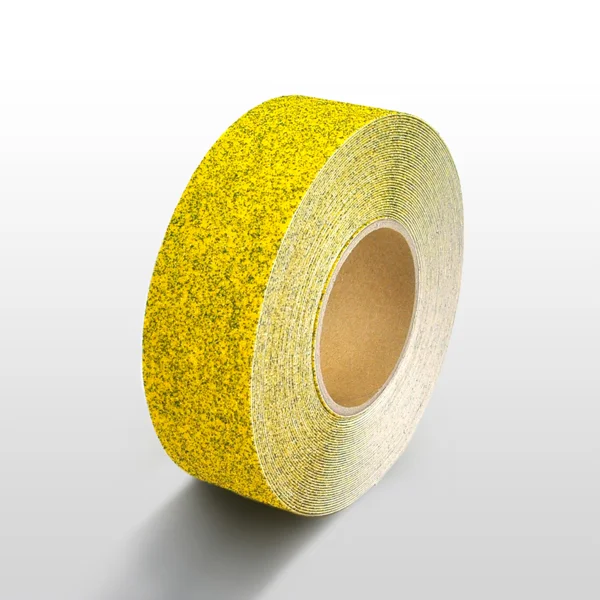 Protišmyková páska štandard WT-5411 – minerálny granulát v syntetickej živici, žltá s bodkami, 50 mm × 18 m