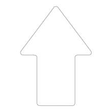 Protišmykové podlahové piktogramy WT-5811 – PU, šípka, biela, 145×90 mm, balenie 10 ks