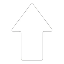 Protišmykové podlahové piktogramy WT-5811 – PU, šípka, biela, 145×90 mm, balenie 10 ks