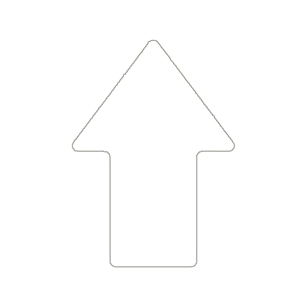 Protišmykové podlahové piktogramy WT-5811 – PU, šípka, biela, 145×90 mm, balenie 10 ks