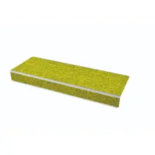 Protišmykový profil na schodové hrany WT-5409 – minerálny granulát v syntetickej živici, žltá, 1000×31×106 mm