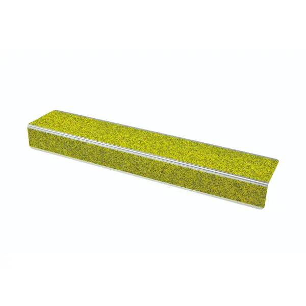 Protišmykový profil na schodové hrany WT-5409 – minerálny granulát v syntetickej živici, žltá, 800×31×56 mm