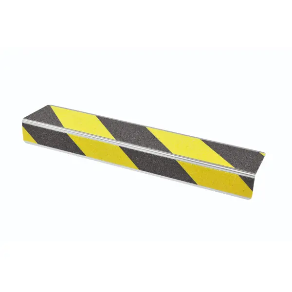 Protišmykový profil na schodové hrany WT-5409 – minerálny granulát v syntetickej živici, žluto-čierna, 800×31×56 mm