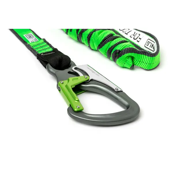 Pružný popruh NLG Lanyard na náradie s nosnosťou 20 kg – nylon, zeleno-čierna