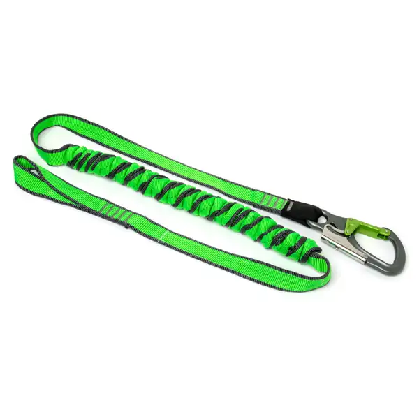 Pružný popruh NLG Lanyard na náradie s nosnosťou 20 kg – nylon, zeleno-čierna