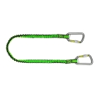 Pružný závesný popruh NLG Lanyard s dvoma karabínami na náradie – nylon, zeleno-čierna