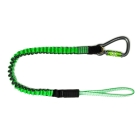 Pružný závesný popruh NLG Lanyard s jednou karabínou a nosnosťou 18 kg – nylon, zeleno-čierna