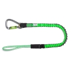 Pružný závesný popruh NLG Lanyard s jednou karabínou a nosnosťou 18 kg – nylon, zeleno-čierna