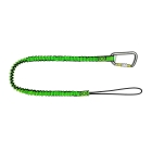 Pružný závesný popruh NLG Lanyard s jednou karabínou na náradie – nylon, zeleno-čierna