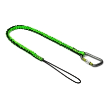 Pružný závesný popruh NLG Lanyard s jednou karabínou na náradie – nylon, zeleno-čierna