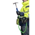 Pružný závesný popruh NLG Lanyard s jednou karabínou – nylon, zelená