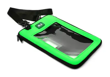 Puzdro NLG na tablet s nosnosťou 3 kg – plast, zeleno-čierna, 300×220 mm